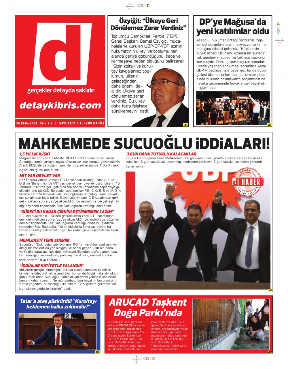 KKTC'de Gazeteler Bugün Ne Manşet Attı? (26 Ekim 2021) galerisi resim 9