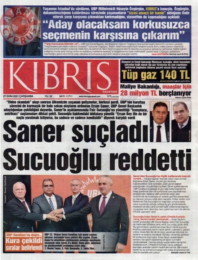 KKTC'de Gazeteler Bugün Ne Manşet Attı? (27 Ekim 2021) galerisi resim 1