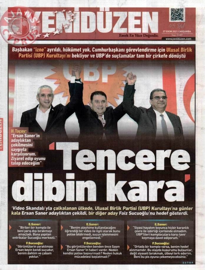 KKTC'de Gazeteler Bugün Ne Manşet Attı? (27 Ekim 2021) galerisi resim 5