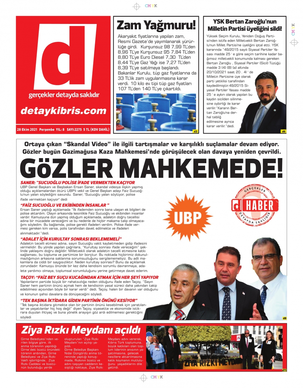 KKTC'de Gazeteler Bugün Ne Manşet Attı? (28 Ekim 2021) galerisi resim 10