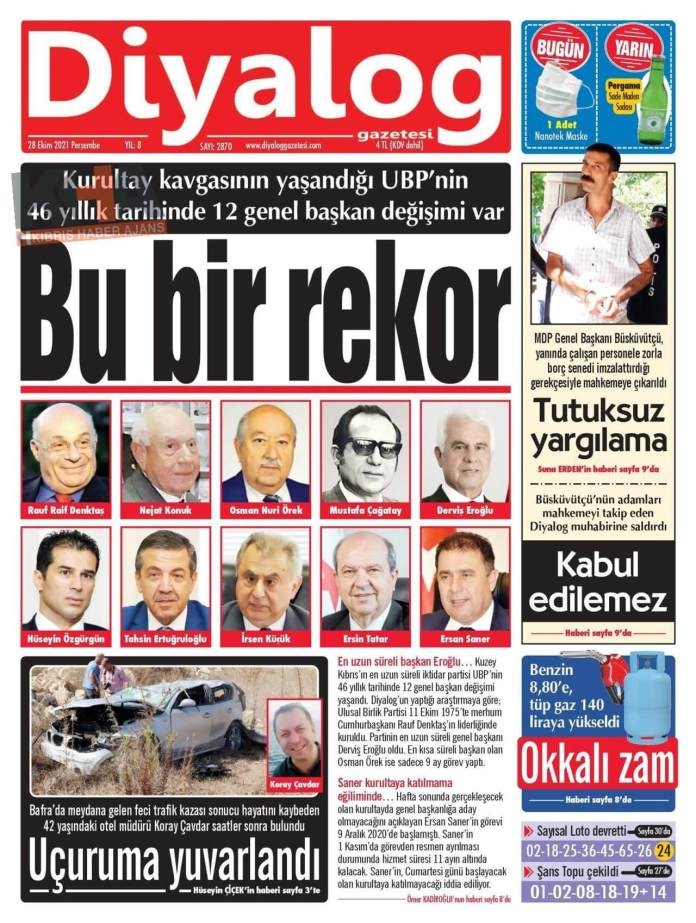 KKTC'de Gazeteler Bugün Ne Manşet Attı? (28 Ekim 2021) galerisi resim 4
