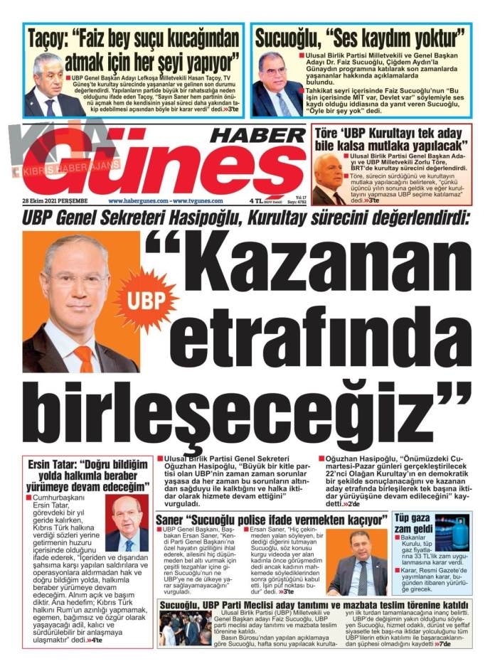 KKTC'de Gazeteler Bugün Ne Manşet Attı? (28 Ekim 2021) galerisi resim 7