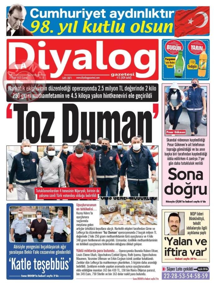 KKTC'de Gazeteler Bugün Ne Manşet Attı? (29 Ekim 2021) galerisi resim 6