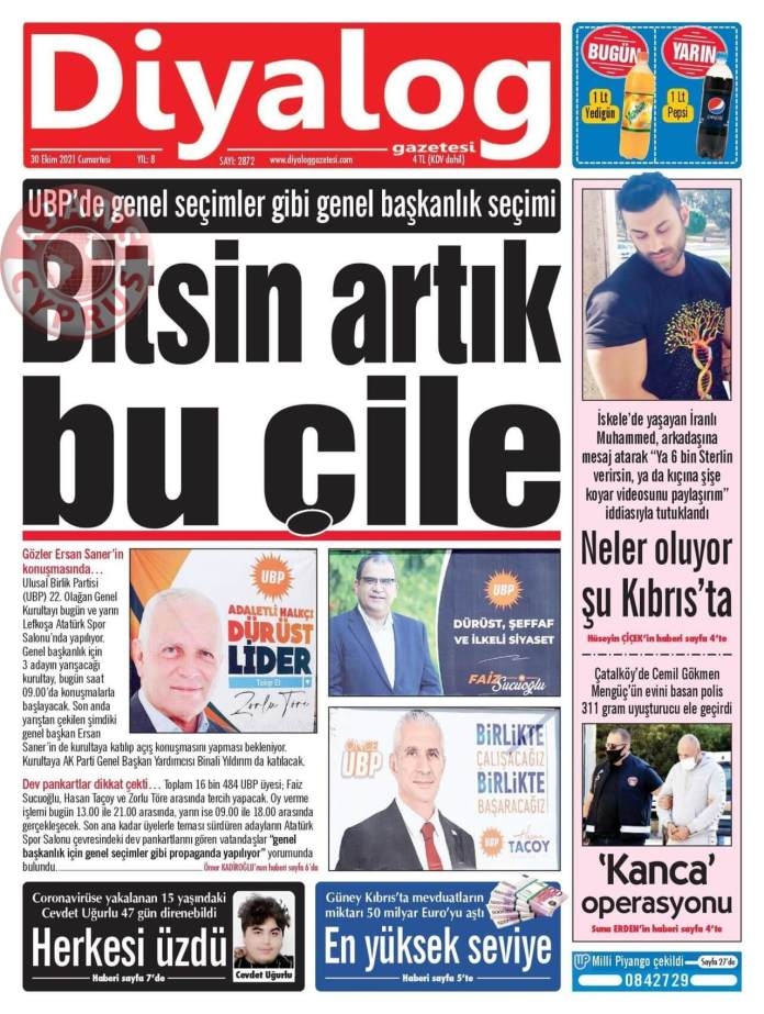 KKTC'de Gazeteler Bugün Ne Manşet Attı? (30 Ekim 2021) galerisi resim 3
