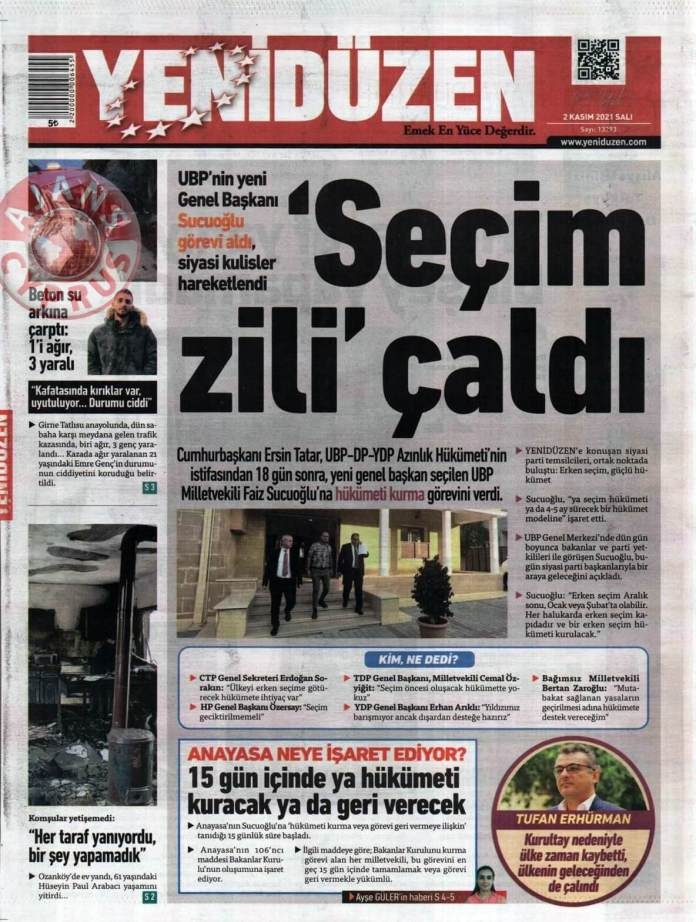 KKTC'de Gazeteler Bugün Ne Manşet Attı? (2 Kasım 2021) galerisi resim 5
