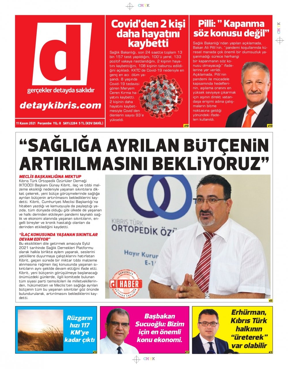 KKTC'de Gazeteler Bugün Ne Manşet Attı? (11 Kasım 2021) galerisi resim 10