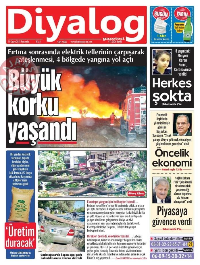 KKTC'de Gazeteler Bugün Ne Manşet Attı? (11 Kasım 2021) galerisi resim 6