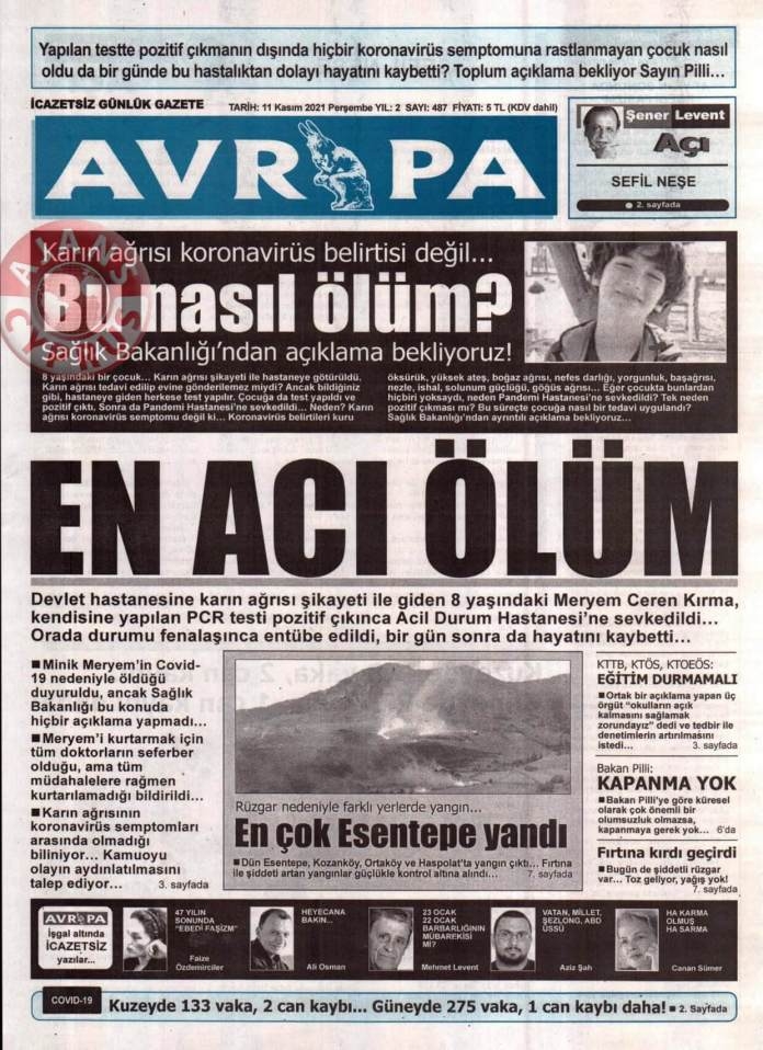 KKTC'de Gazeteler Bugün Ne Manşet Attı? (11 Kasım 2021) galerisi resim 7