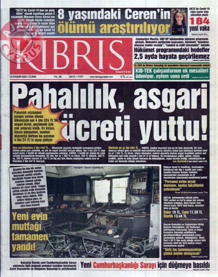 KKTC'de Gazeteler Bugün Ne Manşet Attı? (12 Kasım 2021) galerisi resim 9