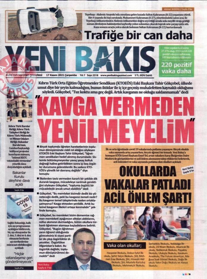 KKTC'de Gazeteler Bugün Ne Manşet Attı? (17 Kasım 2021) galerisi resim 4