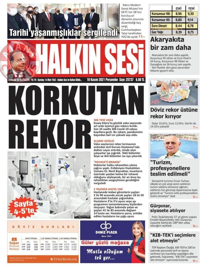 KKTC'de Gazeteler Bugün Ne Manşet Attı? (18 Kasım 2021) galerisi resim 7