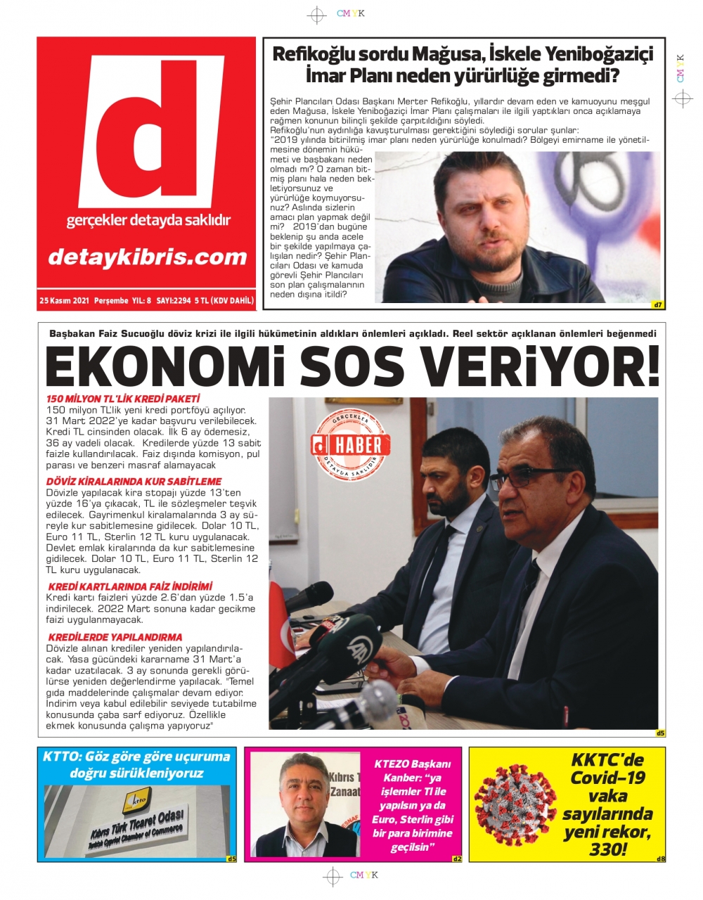 KKTC'de Gazeteler Bugün Ne Manşet Attı? (25 Kasım 2021) galerisi resim 10