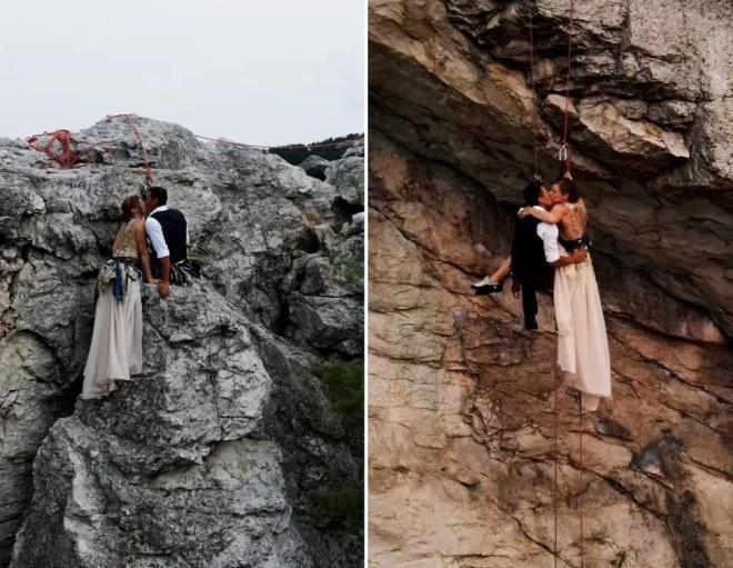 Gelinlikle kayalıklara tırmanan kadın, 5 saatin sonunda unutamayacağı bi galerisi resim 3