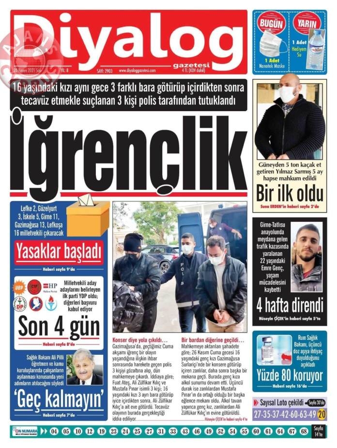 KKTC'de Gazeteler Bugün Ne Manşet Attı? (30 Kasım 2021) galerisi resim 2
