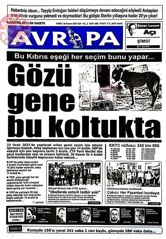 KKTC'de Gazeteler Bugün Ne Manşet Attı? (30 Kasım 2021) galerisi resim 8