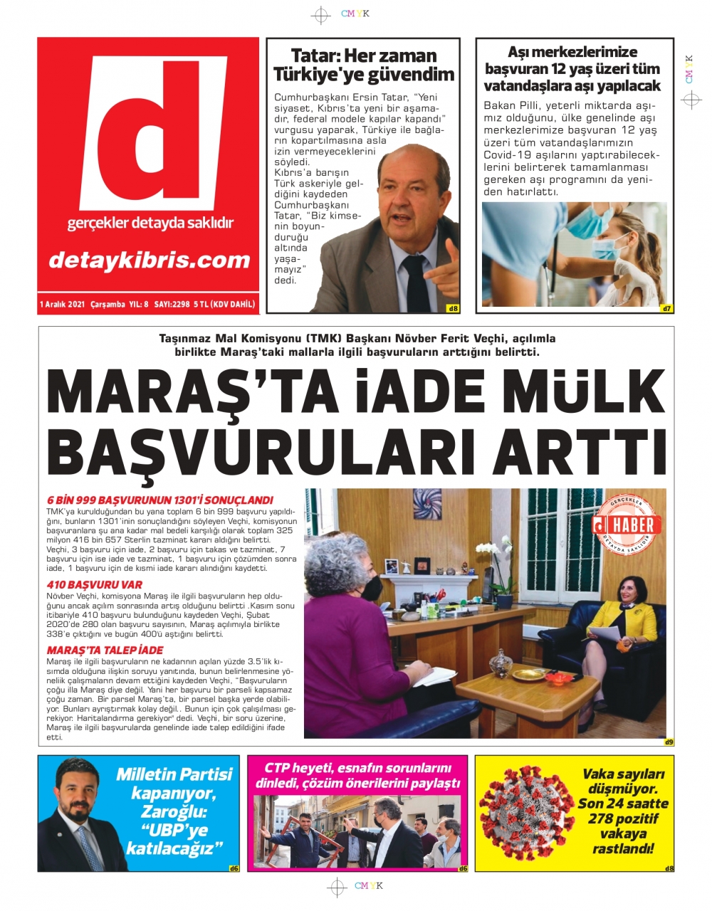 KKTC'de Gazeteler Bugün Ne Manşet Attı? (1 Aralık 2021) galerisi resim 10