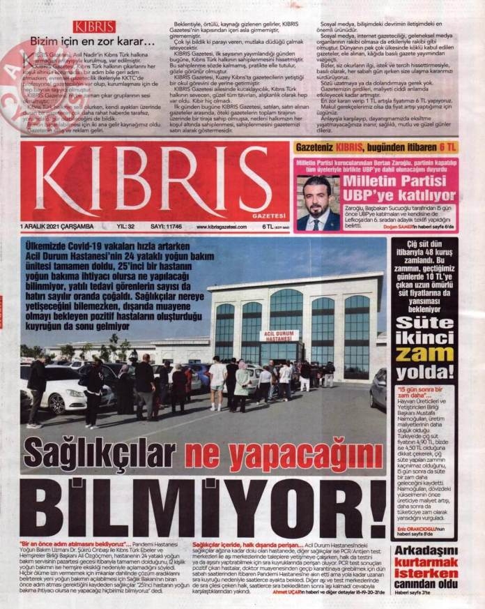KKTC'de Gazeteler Bugün Ne Manşet Attı? (1 Aralık 2021) galerisi resim 2
