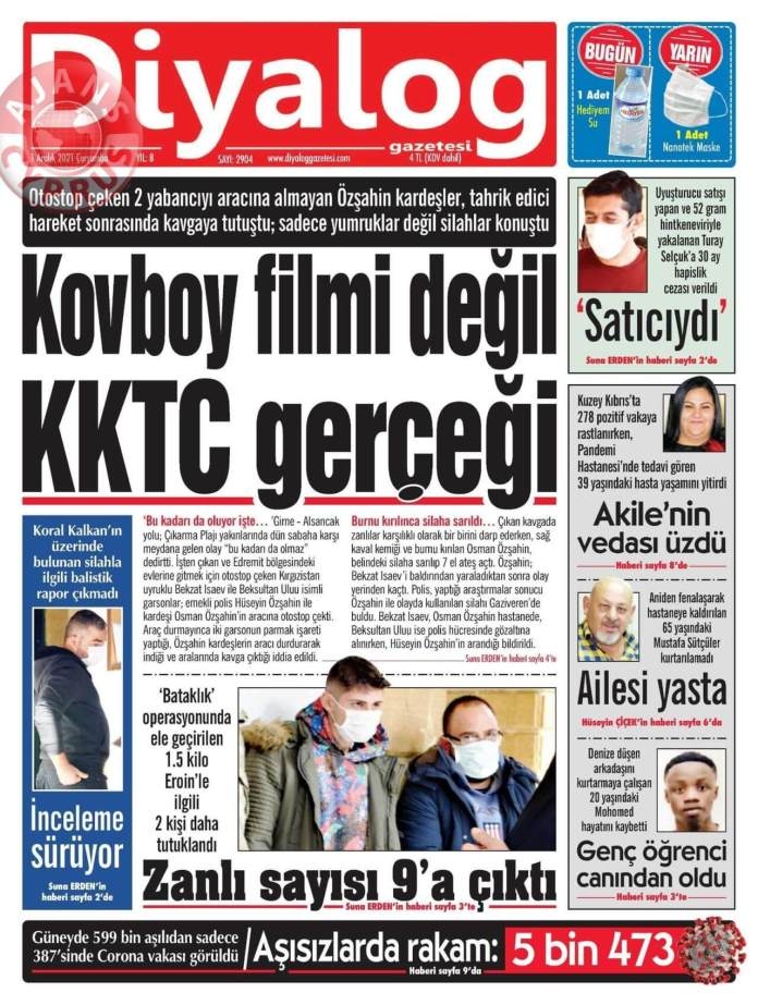 KKTC'de Gazeteler Bugün Ne Manşet Attı? (1 Aralık 2021) galerisi resim 6