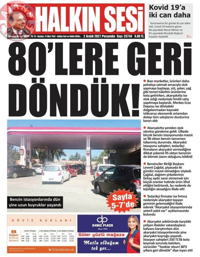 KKTC'de Gazeteler Bugün Ne Manşet Attı? (2 Aralık 2021) galerisi resim 1