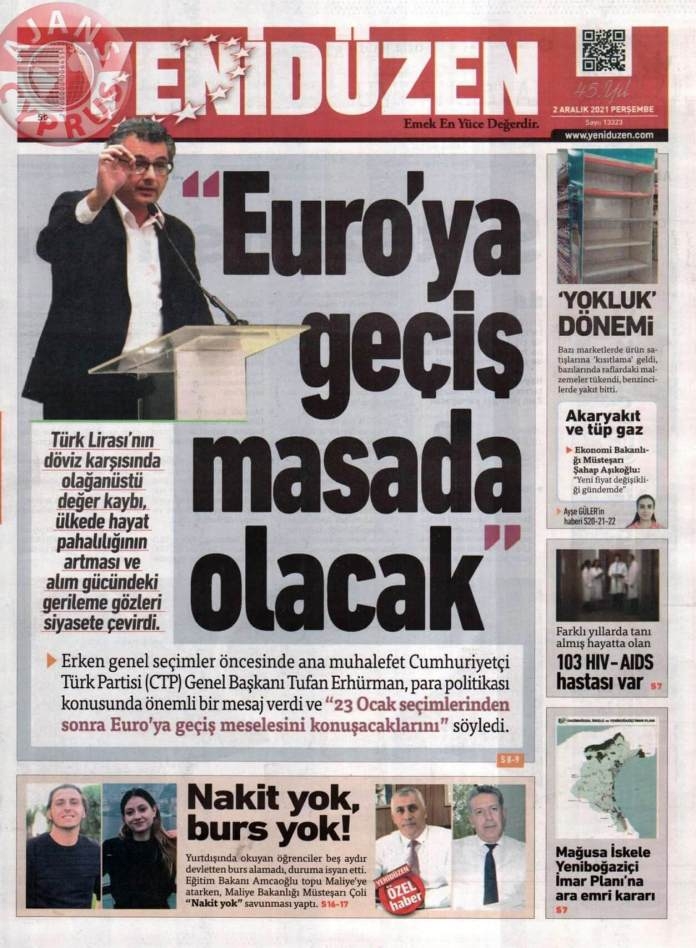 KKTC'de Gazeteler Bugün Ne Manşet Attı? (2 Aralık 2021) galerisi resim 5