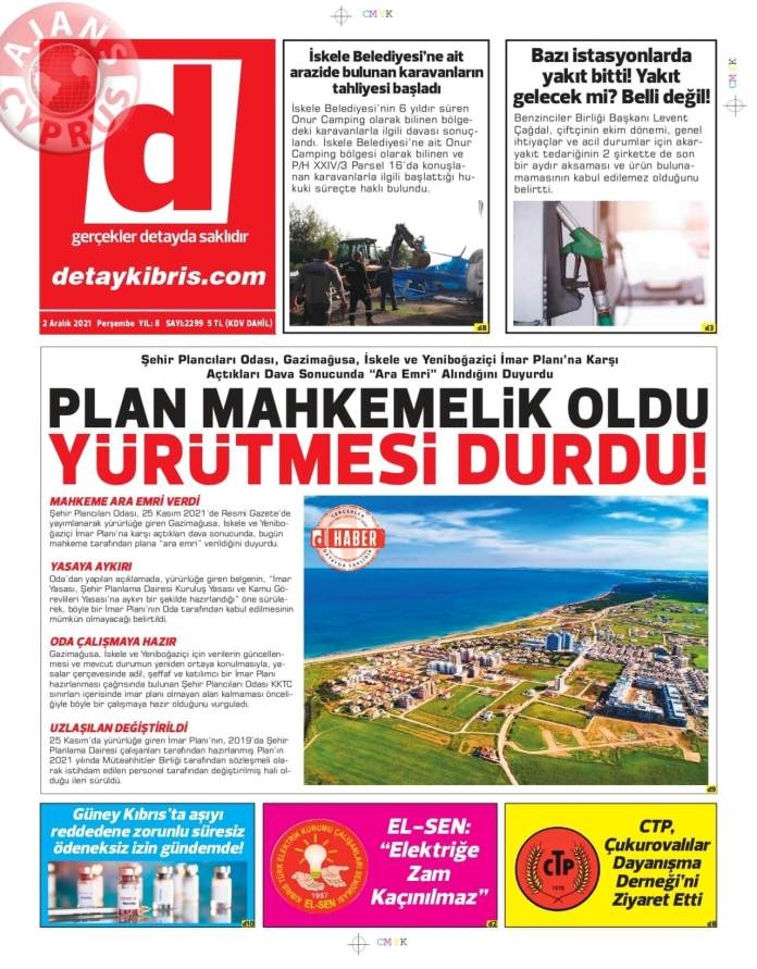 KKTC'de Gazeteler Bugün Ne Manşet Attı? (2 Aralık 2021) galerisi resim 6