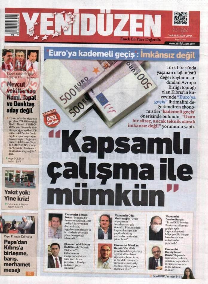 KKTC'de Gazeteler Bugün Ne Manşet Attı? (3 Aralık 2021) galerisi resim 4