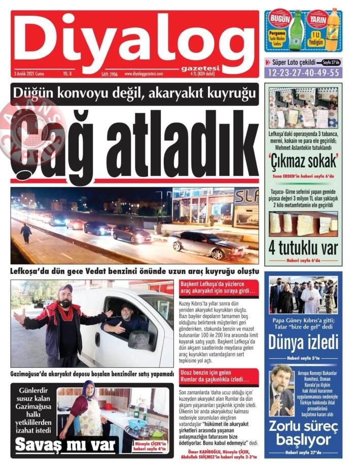 KKTC'de Gazeteler Bugün Ne Manşet Attı? (3 Aralık 2021) galerisi resim 7
