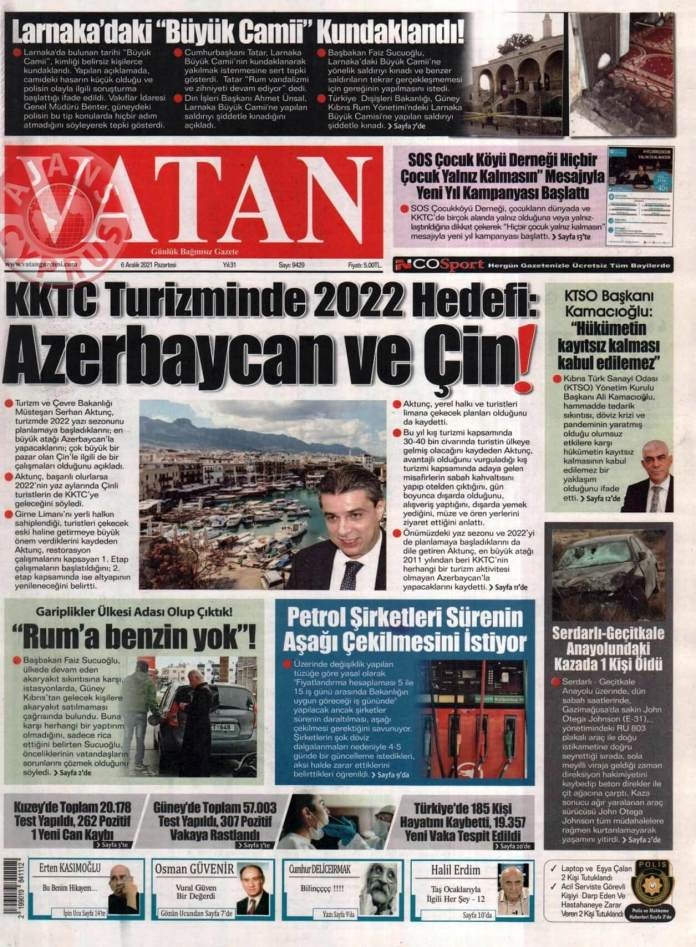 KKTC'de Gazeteler Bugün Ne Manşet Attı? (6 Aralık 2021) galerisi resim 3