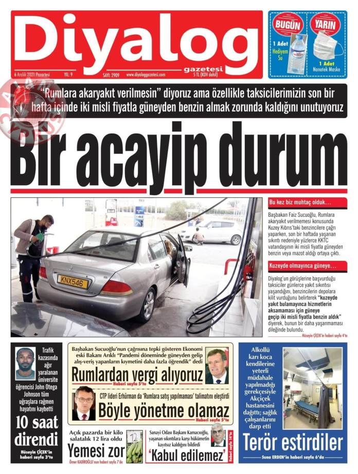 KKTC'de Gazeteler Bugün Ne Manşet Attı? (6 Aralık 2021) galerisi resim 5