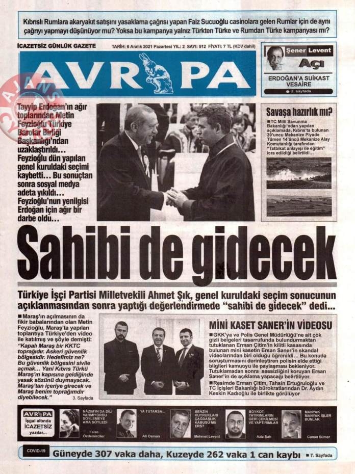 KKTC'de Gazeteler Bugün Ne Manşet Attı? (6 Aralık 2021) galerisi resim 6