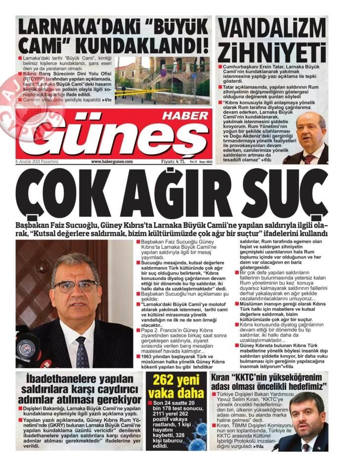 KKTC'de Gazeteler Bugün Ne Manşet Attı? (6 Aralık 2021) galerisi resim 7