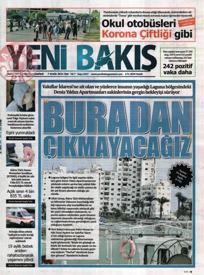 KKTC'de Gazeteler Bugün Ne Manşet Attı? (7 Aralık 2021) galerisi resim 4