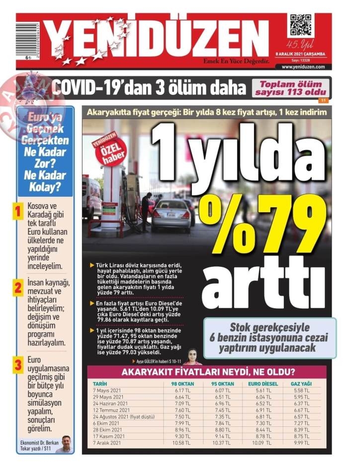 KKTC'de Gazeteler Bugün Ne Manşet Attı? (8 Aralık 2021) galerisi resim 6