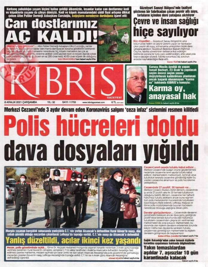 KKTC'de Gazeteler Bugün Ne Manşet Attı? (8 Aralık 2021) galerisi resim 7