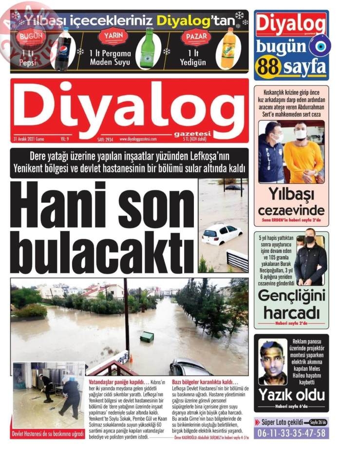 KKTC'de Gazeteler Bugün Ne Manşet Attı? 31 Aralık 2021 galerisi resim 2