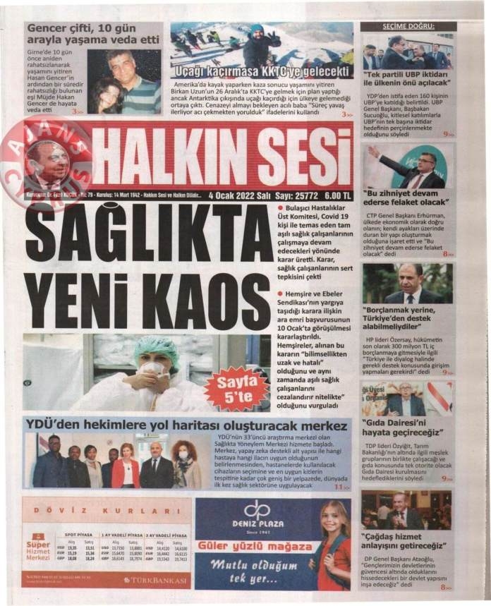 KKTC'de Gazeteler Bugün Ne Manşet Attı? 4 Ocak 2022 galerisi resim 9