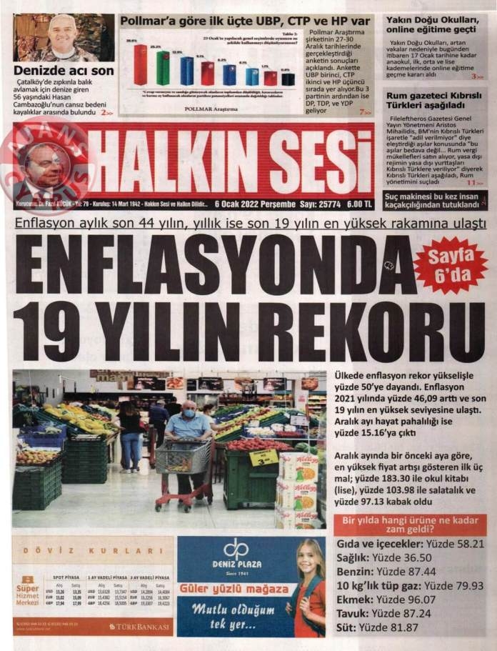 KKTC'de Gazeteler Bugün Ne Manşet Attı? 6 Ocak 2022 galerisi resim 1