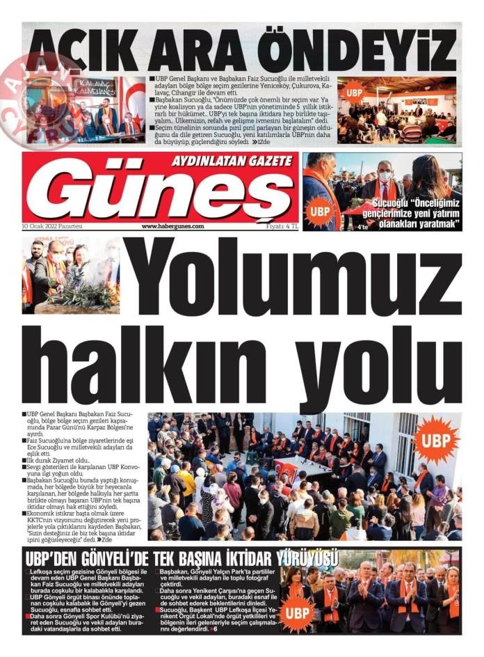 KKTC'de Gazeteler Bugün Ne Manşet Attı? 10 Ocak 2022 galerisi resim 3