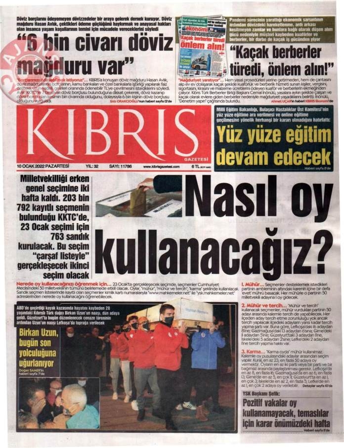 KKTC'de Gazeteler Bugün Ne Manşet Attı? 10 Ocak 2022 galerisi resim 9