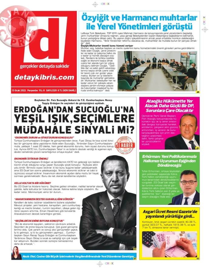 KKTC'de Gazeteler Bugün Ne Manşet Attı? 13 Ocak 2022 galerisi resim 5