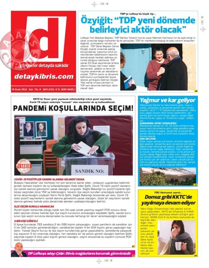 KKTC'de Gazeteler Bugün Ne Manşet Attı? 18 Ocak 2022 galerisi resim 6