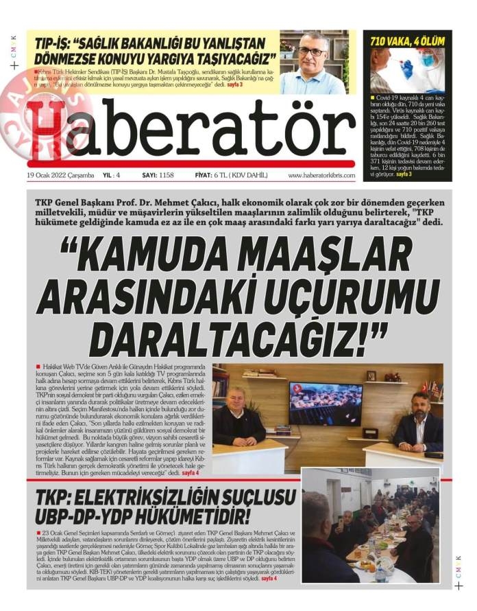 KKTC'de Gazeteler Bugün Ne Manşet Attı? 19 Ocak 2022 galerisi resim 10