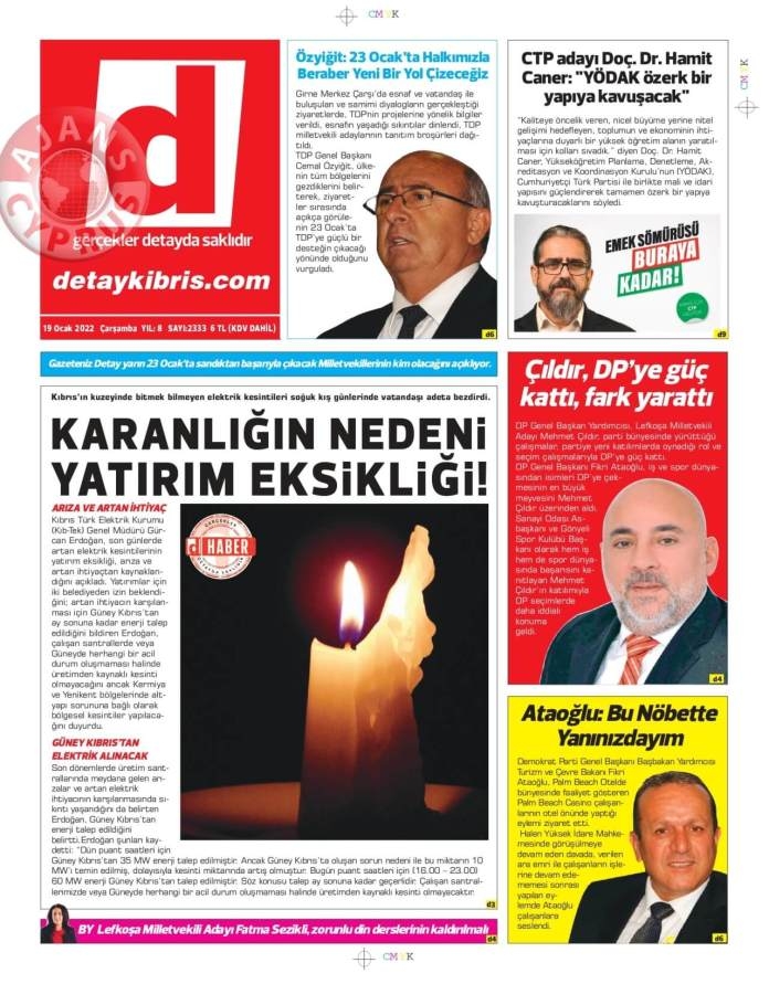 KKTC'de Gazeteler Bugün Ne Manşet Attı? 19 Ocak 2022 galerisi resim 6