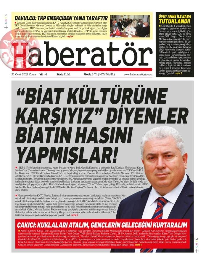 KKTC'de Gazeteler Bugün Ne Manşet Attı? 21 Ocak 2022 galerisi resim 10