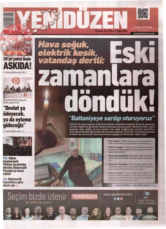KKTC'de Gazeteler Bugün Ne Manşet Attı? 21 Ocak 2022 galerisi resim 5