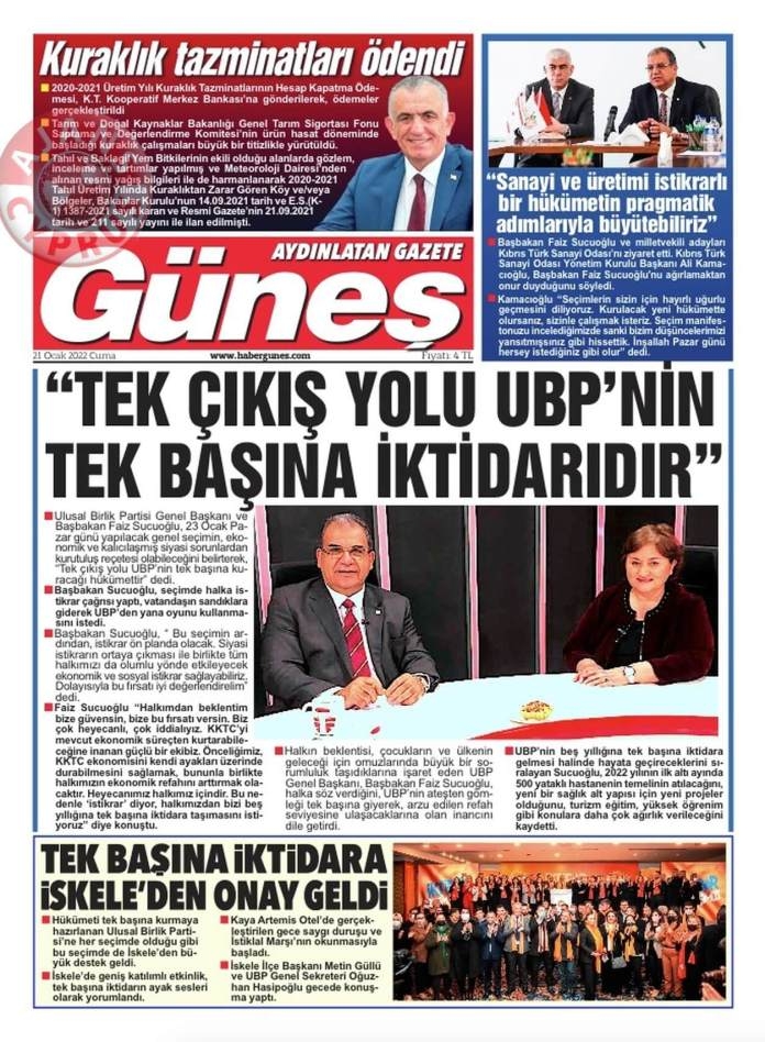 KKTC'de Gazeteler Bugün Ne Manşet Attı? 21 Ocak 2022 galerisi resim 9