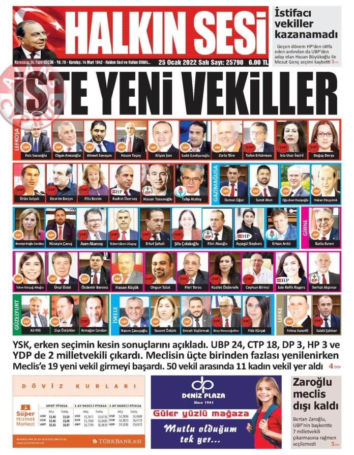 KKTC'de Gazeteler Bugün Ne Manşet Attı? 25 Ocak 2022 galerisi resim 1