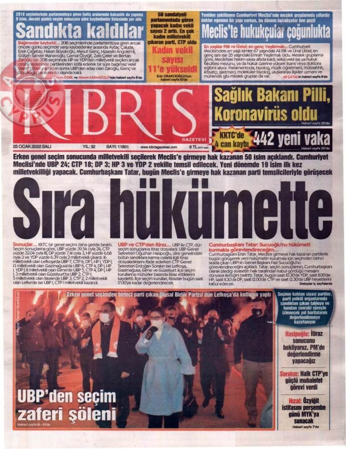 KKTC'de Gazeteler Bugün Ne Manşet Attı? 25 Ocak 2022 galerisi resim 2