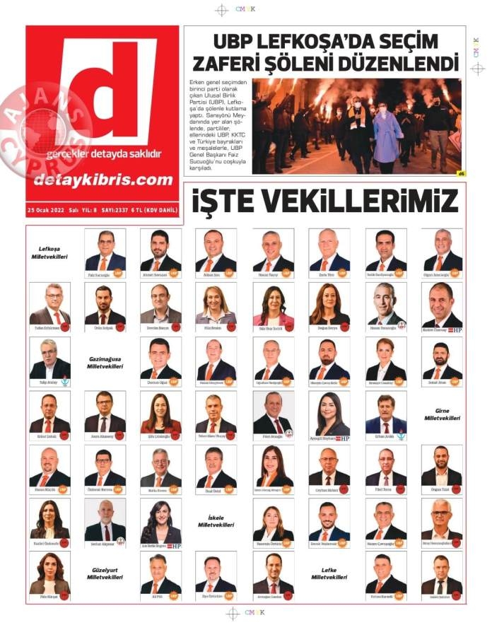 KKTC'de Gazeteler Bugün Ne Manşet Attı? 25 Ocak 2022 galerisi resim 5