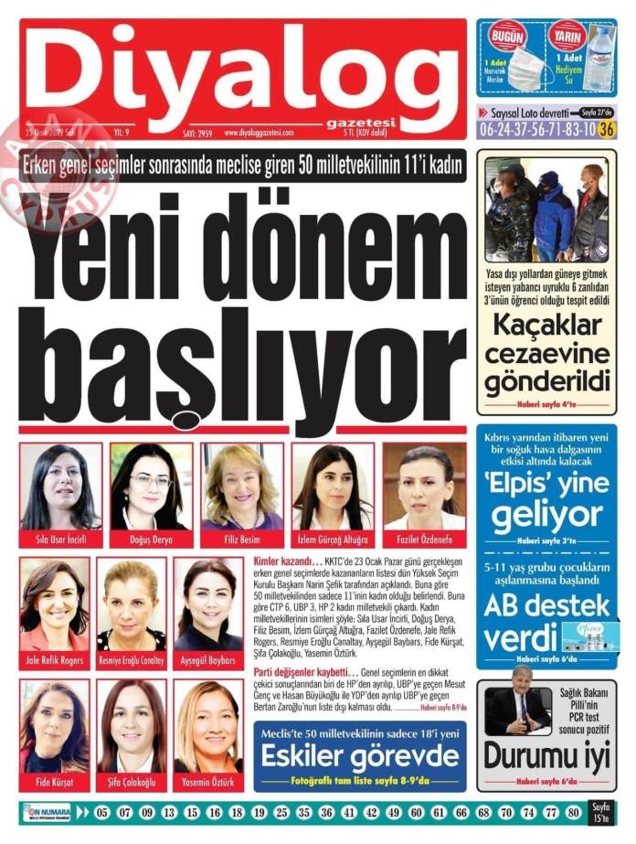 KKTC'de Gazeteler Bugün Ne Manşet Attı? 25 Ocak 2022 galerisi resim 6